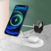 Tech-Protect 3-in-1 Magnetic MagSafe Wireless Charger A13 - тройна поставка (пад) за безжично зареждане за iPhone с Magsafe, Apple Watch и AirPods Pro (черен) 5