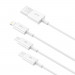 Baseus Superior 3-in-1 USB Cable (CAMLTYS-02) - универсален USB кабел с Lightning, microUSB и USB-C конектори (150 см) (бял) 4