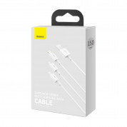 Baseus Superior 3-in-1 USB Cable (CAMLTYS-02) - универсален USB кабел с Lightning, microUSB и USB-C конектори (150 см) (бял) 16