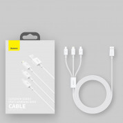 Baseus Superior 3-in-1 USB Cable with micro USB, Lightning and USB-C connectors (CAMLTYS-02) (150 cm) (white) 18