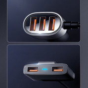 Joyroom Multi 5 Port USB-A Car Charger 31W - зарядно за кола с 5xUSB-A порта за смартфони, таблети и мобилни устройства (черен) 9