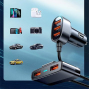 Joyroom Multi 5 Port USB-A Car Charger 31W - зарядно за кола с 5xUSB-A порта за смартфони, таблети и мобилни устройства (черен) 4