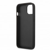 Guess Saffiano PU Leather Hard Case - дизайнерски кожен кейс за iPhone 13 (черен) 4