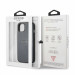 Guess Saffiano PU Leather Hard Case - дизайнерски кожен кейс за iPhone 13 (сив) 6