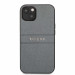 Guess Saffiano PU Leather Hard Case - дизайнерски кожен кейс за iPhone 13 (сив) 3