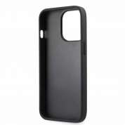 Guess Saffiano PU Leather Hard Case - дизайнерски кожен кейс за iPhone 13 Pro (син) 4