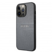 Guess Saffiano PU Leather Hard Case for iPhone 13 Pro (gray)