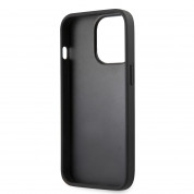 Guess Saffiano PU Leather Hard Case - дизайнерски кожен кейс за iPhone 13 Pro (сив) 4
