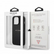 Guess Saffiano PU Leather Hard Case - дизайнерски кожен кейс за iPhone 13 Pro Max (черен) 5