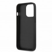 Guess Saffiano PU Leather Hard Case - дизайнерски кожен кейс за iPhone 13 Pro Max (черен) 3