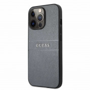 Guess Saffiano PU Leather Hard Case for iPhone 13 Pro Max (gray)