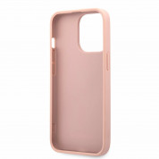 Guess Saffiano PU Leather Hard Case - дизайнерски кожен кейс за iPhone 13 Pro Max (розов) 4