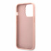 Guess Saffiano PU Leather Hard Case - дизайнерски кожен кейс за iPhone 13 Pro Max (розов) 5