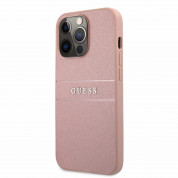 Guess Saffiano PU Leather Hard Case for iPhone 13 Pro Max (pink)