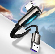 Baseus Legend Elbow USB to USB-C Cable PD 2.0 66W (CACS000403) - здрав кабел с въжена оплетка и бързо зареждане за устройства с USB-C порт (100 см) (син) 11