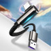 Baseus Legend Elbow USB to USB-C Cable PD 2.0 66W (CACS000403) - здрав кабел с въжена оплетка и бързо зареждане за устройства с USB-C порт (100 см) (син) 12