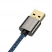 Baseus Legend Elbow USB to USB-C Cable PD 2.0 66W (CACS000403) - здрав кабел с въжена оплетка и бързо зареждане за устройства с USB-C порт (100 см) (син) 3