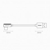 Baseus Legend Elbow USB to USB-C Cable PD 2.0 66W (CACS000403) - здрав кабел с въжена оплетка и бързо зареждане за устройства с USB-C порт (100 см) (син) 14