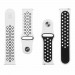 Tactical 713 Double Silicone Band 22mm - силиконова каишка за Samsung Galaxy Watch, Huawei Watch, Xiaomi, Garmin и други часовници с 22мм захват (черен-бял) 3