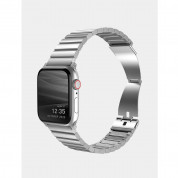 Uniq Strova Stainless Steel Band - стоманена каишка за Apple Watch 42мм, 44мм, 45мм, Ultra 49мм (сребрист) 5