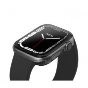 Uniq Glase Dual Pack Case - комплект от два броя качествен силиконов (TPU) кейс за Apple Watch 7 41мм (прозрачен-черен) 2