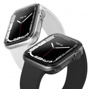 Uniq Glase Dual Pack Case - комплект от два броя качествен силиконов (TPU) кейс за Apple Watch 7 45мм (прозрачен-черен)