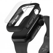 Uniq Nautic Apple Watch Case 40mm - качествен твърд кейс с вграден стъклен протектор за дисплея на Apple Watch 40мм (черен)