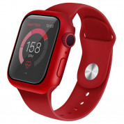 Uniq Nautic Apple Watch Case 44mm - качествен твърд кейс с вграден стъклен протектор за дисплея на Apple Watch 44мм (червен) 2