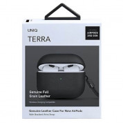 Uniq Terra Genuine Leather Case - кожен кейс (естествена кожа) за Apple Airpods 3 (черен) 3
