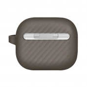 Uniq Vencer Silicone Hang Case - силиконов (TPU) калъф и силиконово въженце за Apple AirPods 3 (светлокафяв) 1