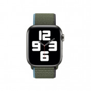 Apple Seasonal Fall Sport Loop - оригинална текстилна каишка за Apple Watch 38мм, 40мм, 41мм (тъмнозелен) 1