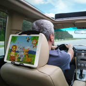 Macally Car Headrest Strap Tablet Holder 2 - унивесална поставка за седалката на кола за iPad и таблети до 10 инча (черен) 6