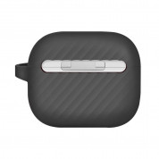 Uniq Vencer Silicone Hang Case - силиконов (TPU) калъф и силиконово въженце за Apple AirPods 3 (черен) 1
