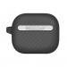 Uniq Vencer Silicone Hang Case - силиконов (TPU) калъф и силиконово въженце за Apple AirPods 3 (черен) 2