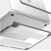 Uniq Venture Hybrid Case - удароустойчив хибриден кейс за MacBook Air 13 (2018-2020), MacBook Air 13 M1 (2020) (черен-прозрачен) 2