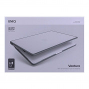 Uniq Venture Hybrid Case - удароустойчив хибриден кейс за MacBook Air 13 (2018-2020), MacBook Air 13 M1 (2020) (черен-прозрачен) 6