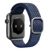 Uniq Aspen Adjustable Braided Band - текстилна каишка за Apple Watch 38мм, 40мм, 41мм (тъмносин) 2