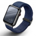 Uniq Aspen Adjustable Braided Band - текстилна каишка за Apple Watch 38мм, 40мм, 41мм (тъмносин) 1