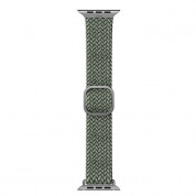 Uniq Aspen Adjustable Braided Band  - текстилна каишка за Apple Watch 38мм, 40мм, 41мм (зелен) 5