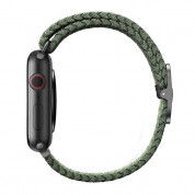 Uniq Aspen Adjustable Braided Band  - текстилна каишка за Apple Watch 38мм, 40мм, 41мм (зелен) 1