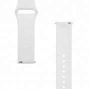 Tactical 436 Silicone Sport Band 20mm - силиконова каишка за Galaxy Watch, Huawei Watch, Xiaomi, Garmin и други (20мм) (бял) 1