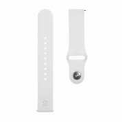 Tactical 436 Silicone Sport Band 20mm - силиконова каишка за Galaxy Watch, Huawei Watch, Xiaomi, Garmin и други (20мм) (бял)