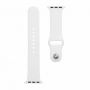 Tactical 465 Silicone Sport Band - силиконова каишка за Apple Watch 38мм, 40мм, 41мм (бял)