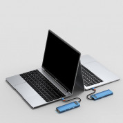 Baseus USB-C Metal Gleam Series 8-in-1 Hub (WKWG000103) - мултифункционален хъб за свързване на допълнителна периферия за устройства с USB-C (син) 15