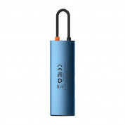 Baseus USB-C Metal Gleam Series 8-in-1 Hub (WKWG000103) - мултифункционален хъб за свързване на допълнителна периферия за устройства с USB-C (син) 5