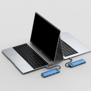 Baseus USB-C Metal Gleam Series 8-in-1 Hub (WKWG000103) - мултифункционален хъб за свързване на допълнителна периферия за устройства с USB-C (син) 8