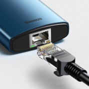 Baseus USB-C Metal Gleam Series 8-in-1 Hub (WKWG000103) - мултифункционален хъб за свързване на допълнителна периферия за устройства с USB-C (син) 13