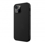 Nillkin Synthetic Fiber Carbon Case - силиконов (TPU) калъф за iPhone 13 mini (черен) 2