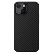 Nillkin Synthetic Fiber Carbon Case - силиконов (TPU) калъф за iPhone 13 (черен)