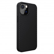 Nillkin Synthetic Fiber Carbon Case - силиконов (TPU) калъф за iPhone 13 (черен) 4
